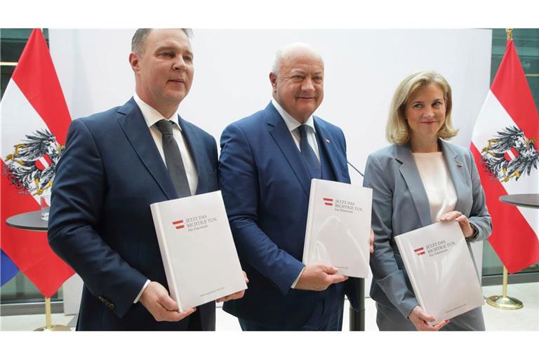 Die neue Dreier-Koalition in Österreich hat ein 200-seitiges Arbeitsprogramm vorgelegt.