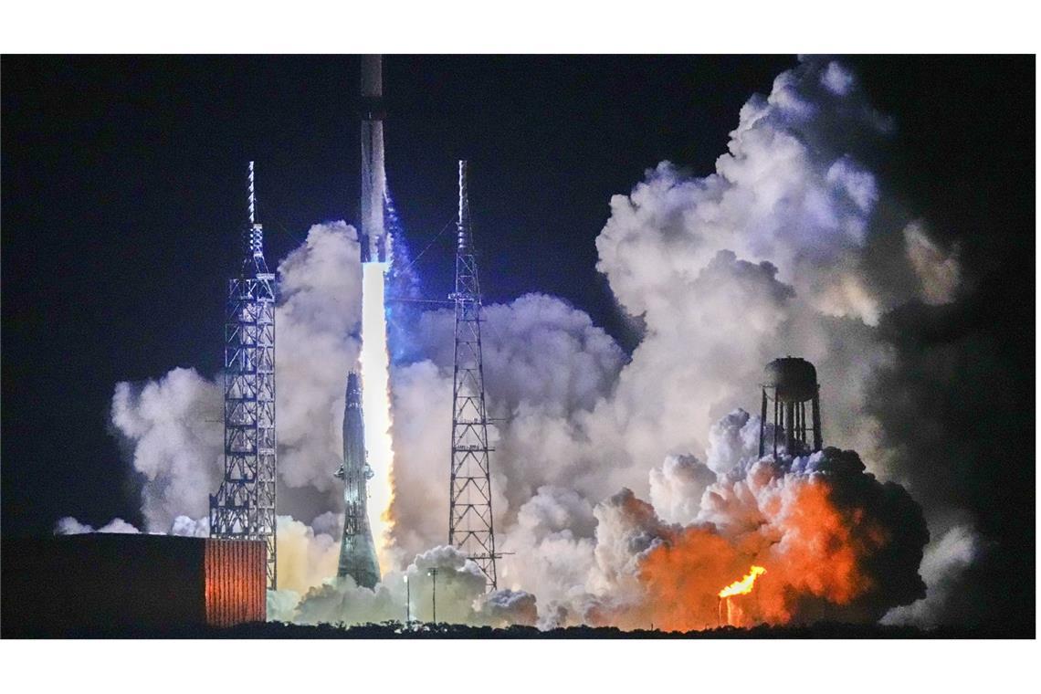 Jeff Bezos’ neue Rakete schafft Landung nicht Die neue Rakete „New Glenn“ war ab Cape Canaveral gestartet.