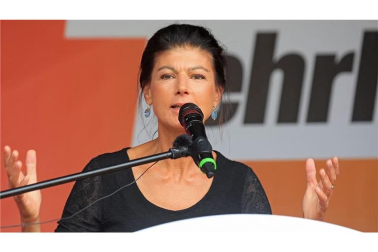 Die politische Ich-AG Sahra Wagenknecht in Halberstadt beim Wahlkampf.