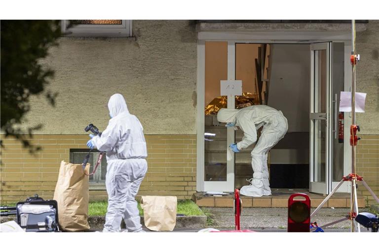 Die Polizei bei ihrem Einsatz in Bad Nauheim.