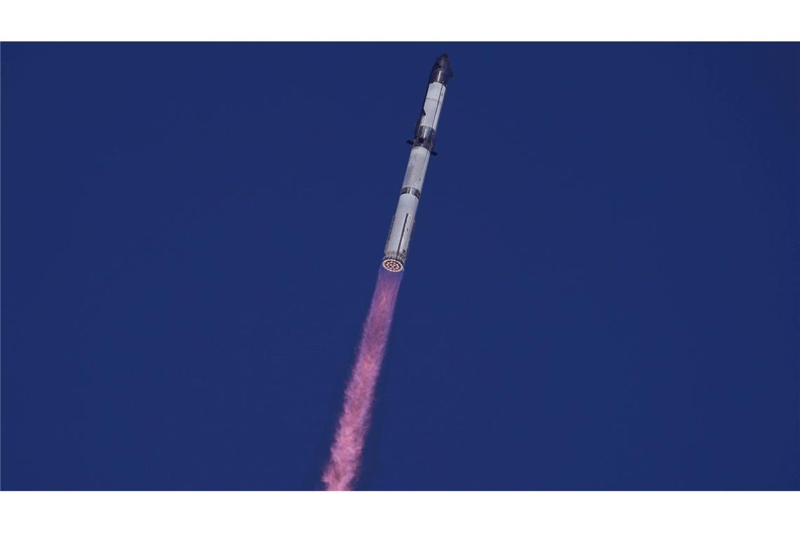 Rückschlag für Elon Musk bei siebtem Testflug von "Starship" Die Rakete "Starship" von SpaceX absolviert ihre siebten Testflug.