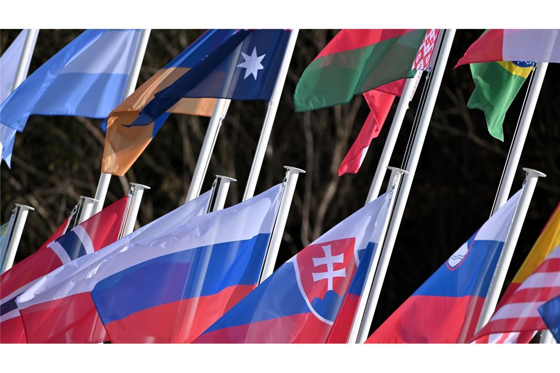 Die russische Fahne weht bei den Paralympics.