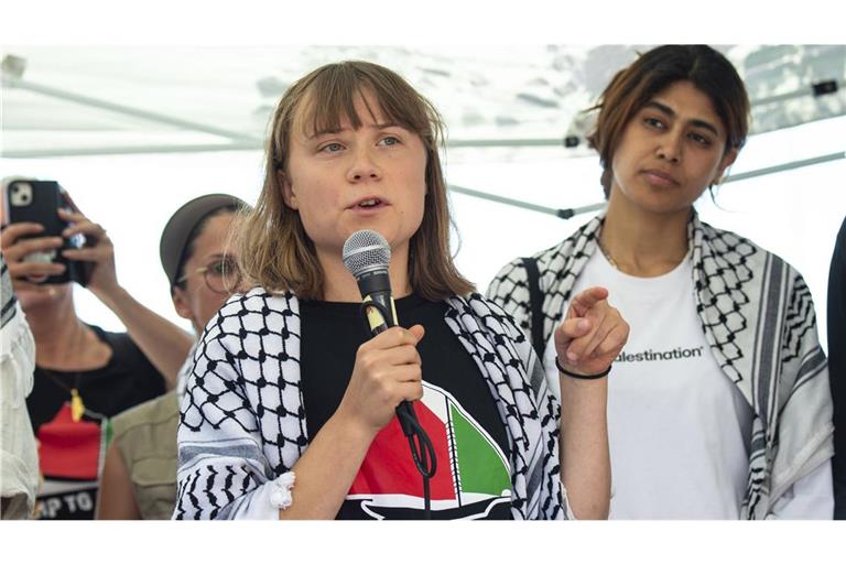 Die schwedische Aktivistin Gretha Thunberg ist seit einigen Tagen mit einem Schiff unterwegs nach Gaza.