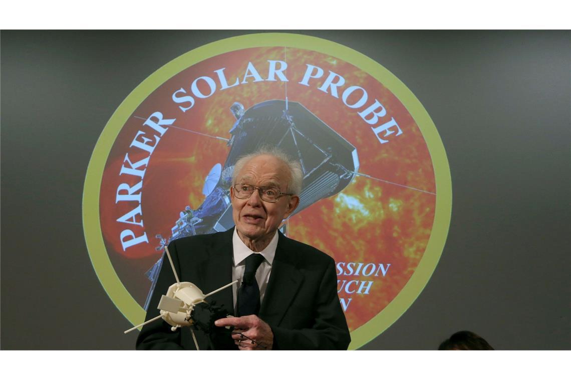 Raumsonde übersteht nahen Vorbeiflug an der Sonne Die Sonde ist nach dem Astrophysiker Eugene Parker benannt, der die Sonnenwinde vorausgesagt hat. Er ist 2022 gestorben. (Archivbild)