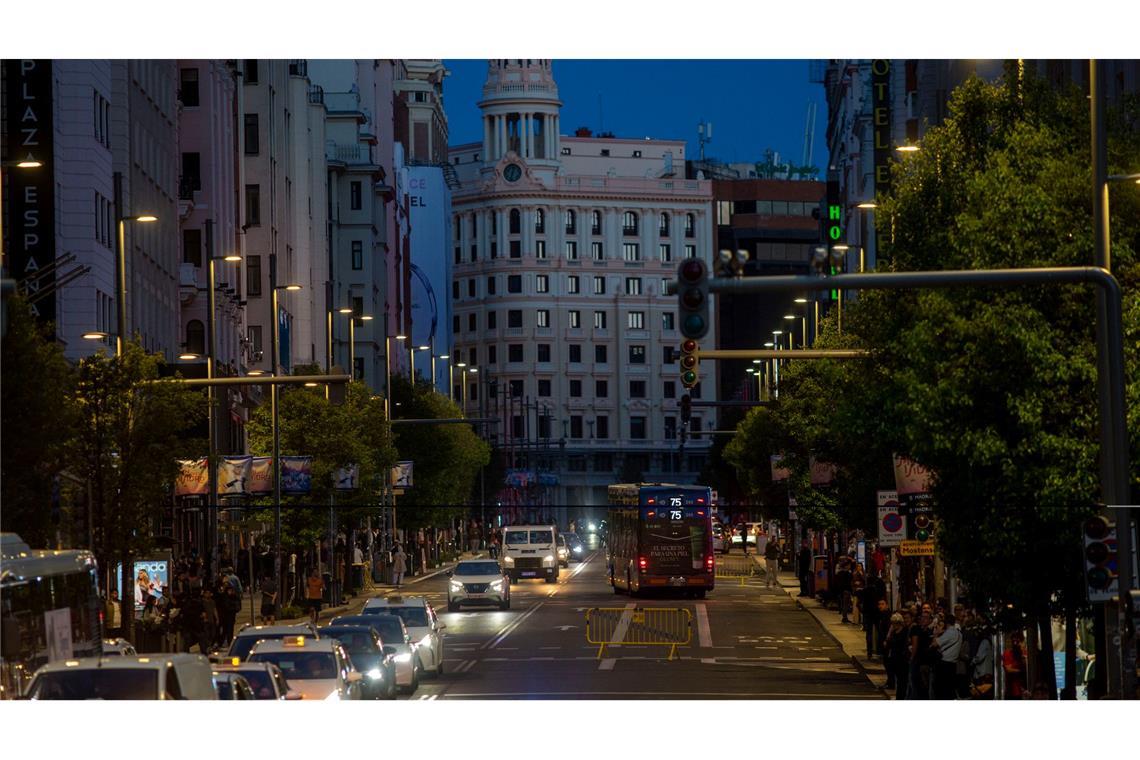 Die spanische Hauptstadt Madrid war neun Stunden lang ohne Strom.