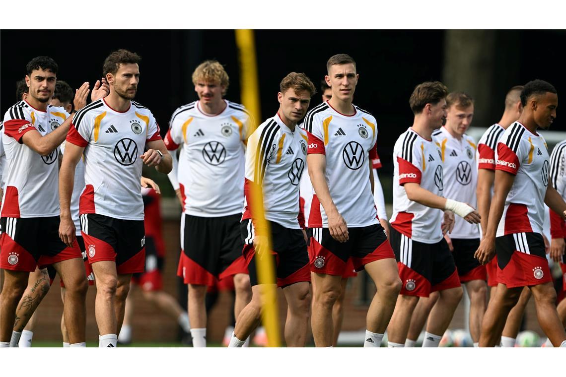 Die Spieler der Nationalmannschaft beim öffentlichen Training auf dem Gelände der Wake Forest University in Winston-Salem.