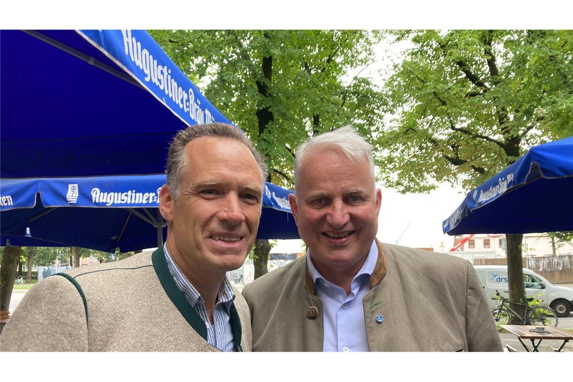 Die Sprecher der Wiesnwirte, Peter Inselkammer und Christian Schottenhamel, sehen sich für die Wiesn gerüstet.