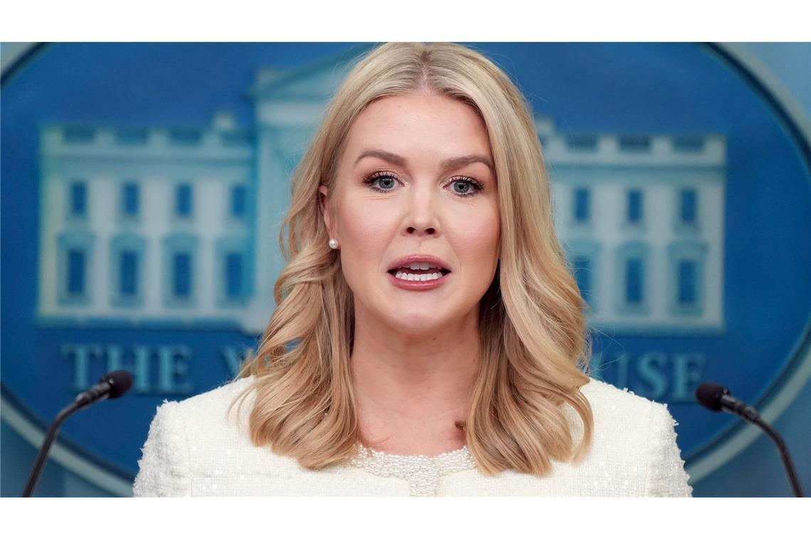 Trumps "letzte Warnung" - USA bestätigen Gespräche mit Hamas Die Sprecherin des Weißen Hauses, Karoline Leavitt, äußert sich zu Kontakten der US-Regierung mit der Hamas. (Archivbild)