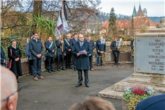 Die Stadt Murrhardt gedenkt am Volkstrauertag der Toten und Vermissten des Zweiten Weltkriegs. Foto: Stefan Bossow