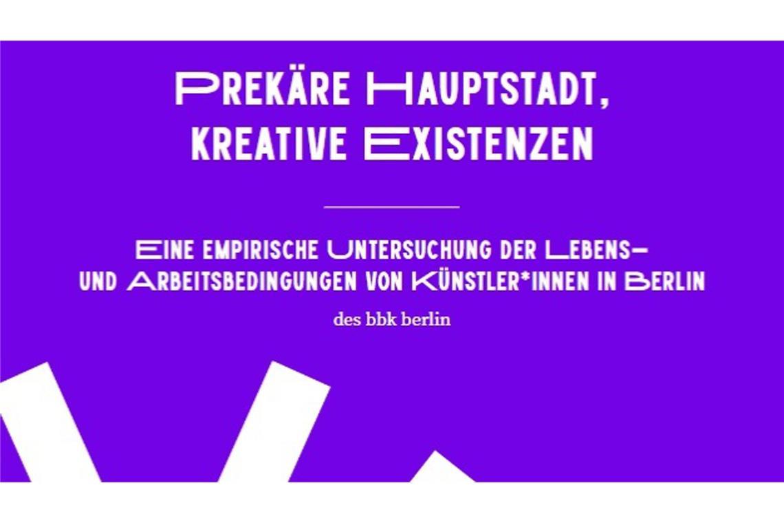 Die Studie des bbk Berlin hat ergeben, dass die wenigsten Berliner Kunstschaffenden infnazielle Unterstützung bekommen.