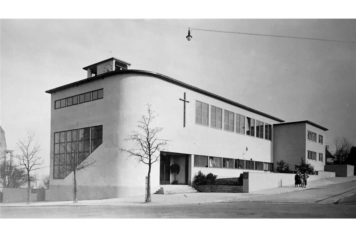 Die Stuttgarter Brenzkirche 1933.