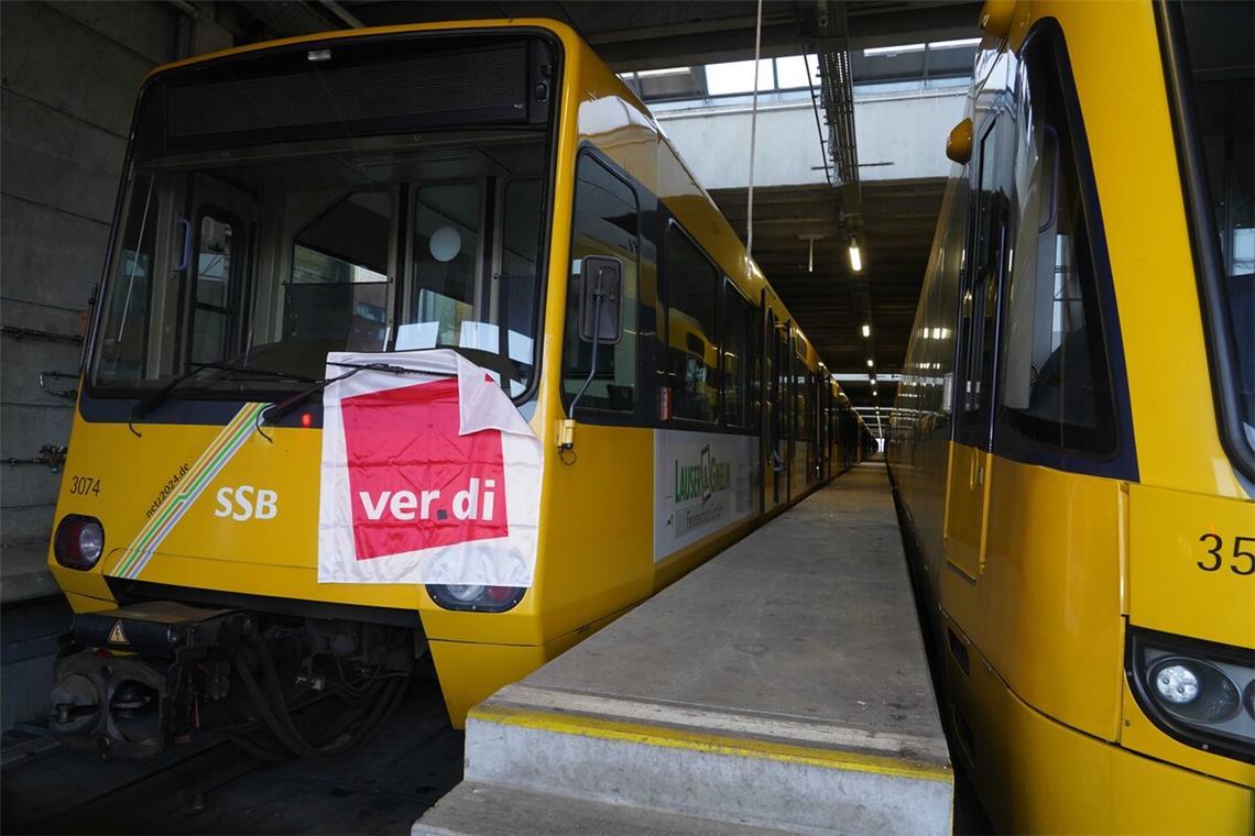 Stillstand bei den SSB am Donnerstag Die Stuttgarter Stadtbahnen bleiben am Donnerstag im Depot.