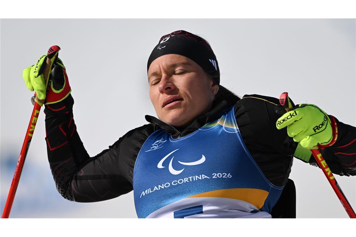 Die Stuttgarterin Anja Wicker gewann am Freitag bereits ihre dritte Medaille bei den Paralympics in Italien.