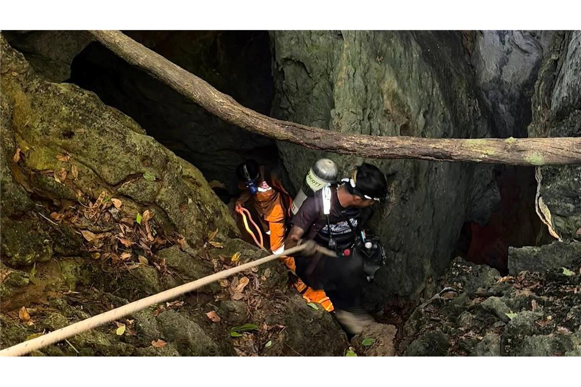 Die Suche in der gefluteten Höhle war extrem schwierig.