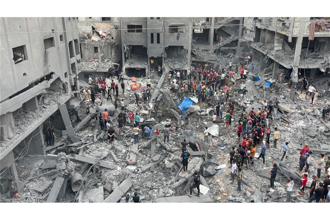 UN: Unter Toten im Gazastreifen viele Kinder Die verheerende Zerstörung könne internationales Recht verletzt haben, so der Bericht (Archivbild)