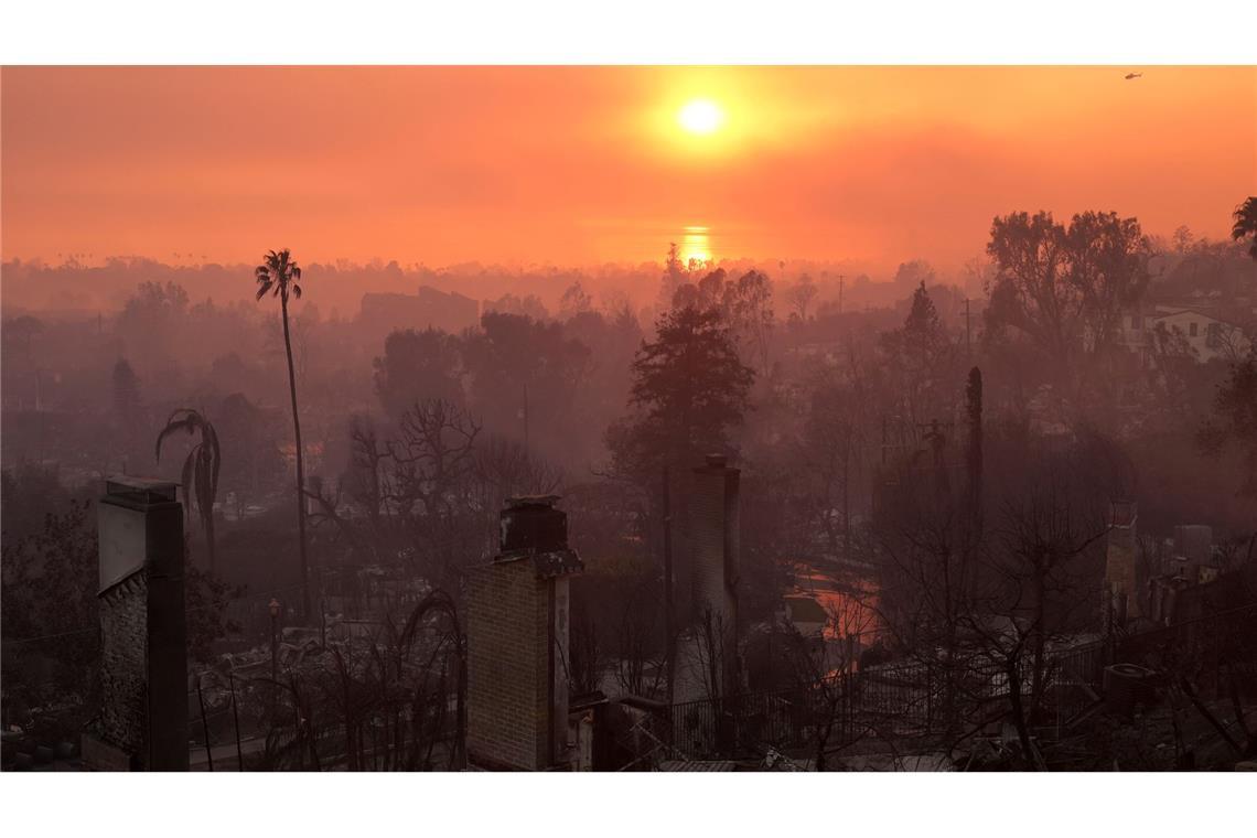 Die Verwüstung durch das Palisades-Feuer in Los Angeles. (Archivbild)