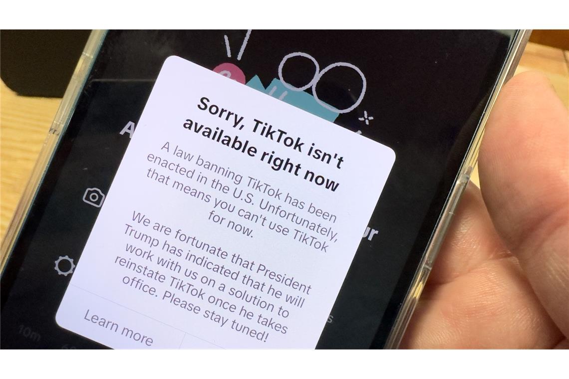 Bilder des Tages Die Video-App Tiktok hat den Betrieb in den USA eingestellt.