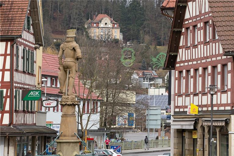 Die Villa Franck ist vom Murrhardter Marktplatz aus gut zu sehen. Archivfoto: J. Fiedler