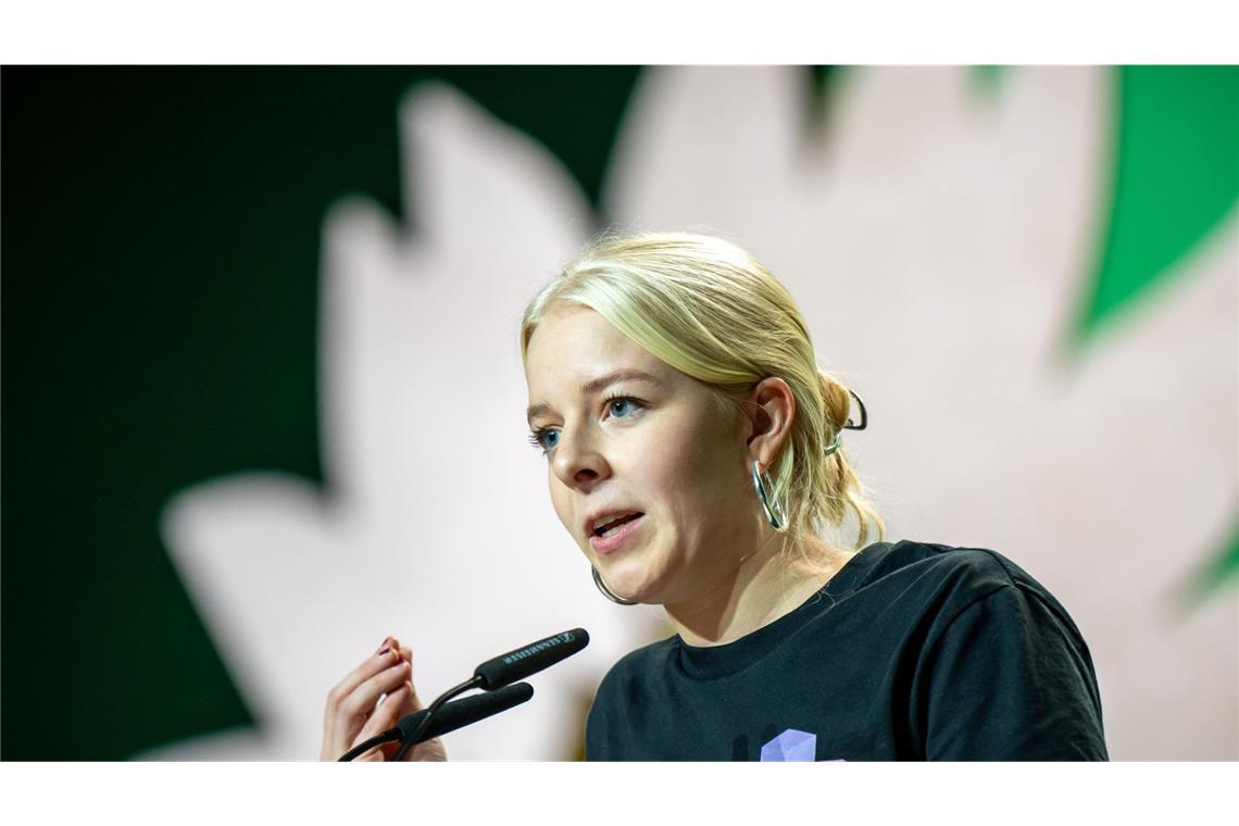 Kopfschütteln bei Grünen nach Post von Grüne-Jugend-Chefin Die Vorsitzende der Grünen Jugend, Jette Nietzard