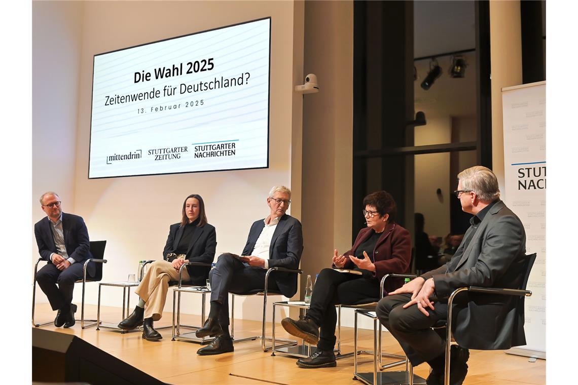 Von Bibern und Bundeskanzlern „Die Wahl 2025 – Zeitenwende für Deutschland“? Lautete der Titel der Veranstaltung von Stuttgarter Zeitung und Stuttgarter Nachrichten