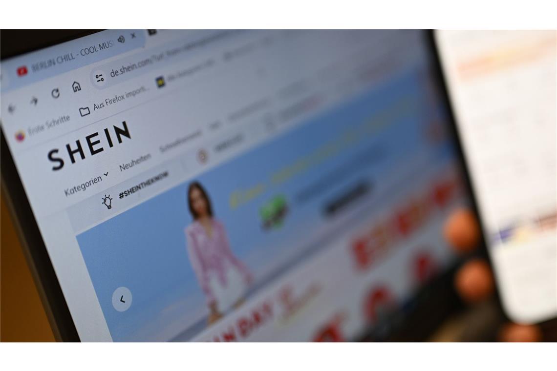 EU will mehr Infos von Shein zum Verbraucherschutz Die Webseite des Billiganbieters Shein (Archivbild).