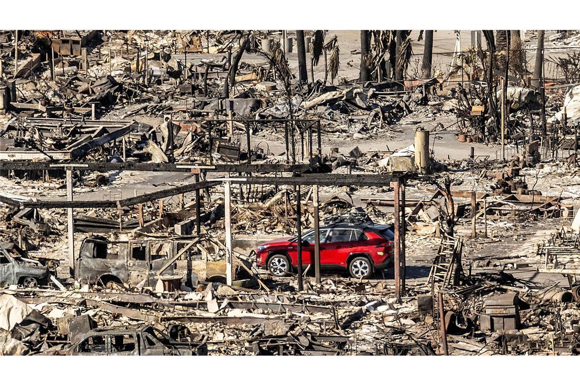 "Extremes Feuerwetter" bedroht Los Angeles schon wieder Die Zerstörung durch die Flächenbrände ist immens.