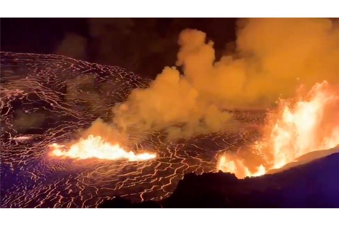 Bilder des Tages Dieses Bild aus einem vom U.S. Geological Survey zur Verfügung gestellten Video zeigt den Kilauea-Vulkans auf Big island, Hawaii.