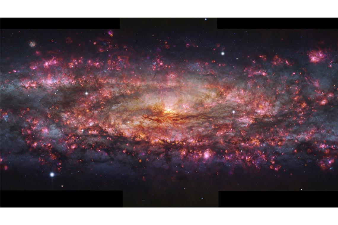 Wie gemalt mit Tausend Farben: Bild zeigt Galaxie-Details Dieses extrem detaillierte Bild ist aus sehr vielen einzelnen Aufnahmen zusammengesetzt.