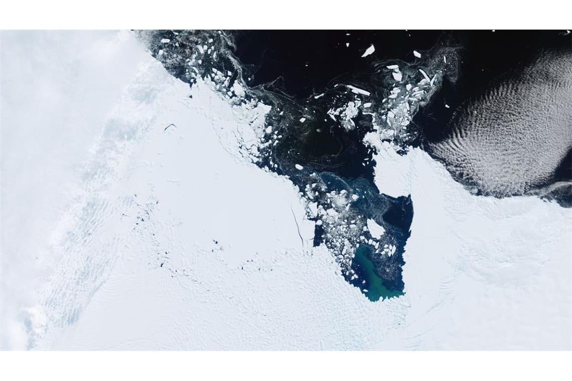 Dieses von der ESA zur Verfügung gestellte Foto zeigt den Thwaites-Gletscher in der Antarktis (undatierte Aufnahme). Eine neue Studie zeigt, dass Grönland und die Antarktis in den vergangenen Jahrzehnten immer schneller Eis verloren haben, insgesamt mehr als 11 Billionen Tonnen. 