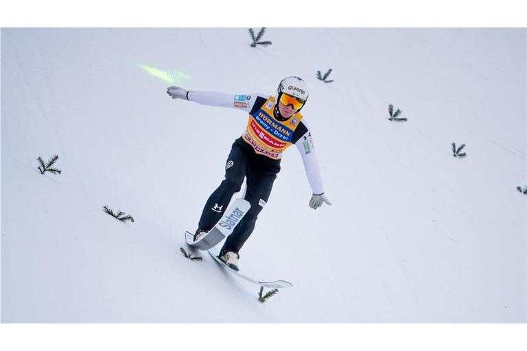 Domen Prevc war in der Qualifikation nicht so stark wie zuletzt.