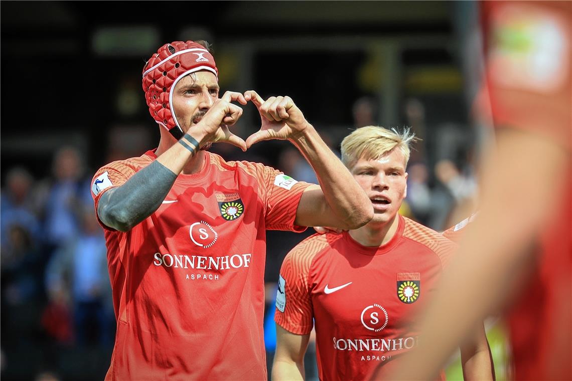 Dominik Salz ist neben dem von der TSG Backnang zurückkehrenden Elias Rahn bisher der einzige Spieler, der sich sicher im Aufgebot der SG Sonnenhof Großaspach für die neue Saison wiederfindet. Ansonsten gibt es in der Kaderplanung vor allem Fragezeichen. Foto: Alexander Becher