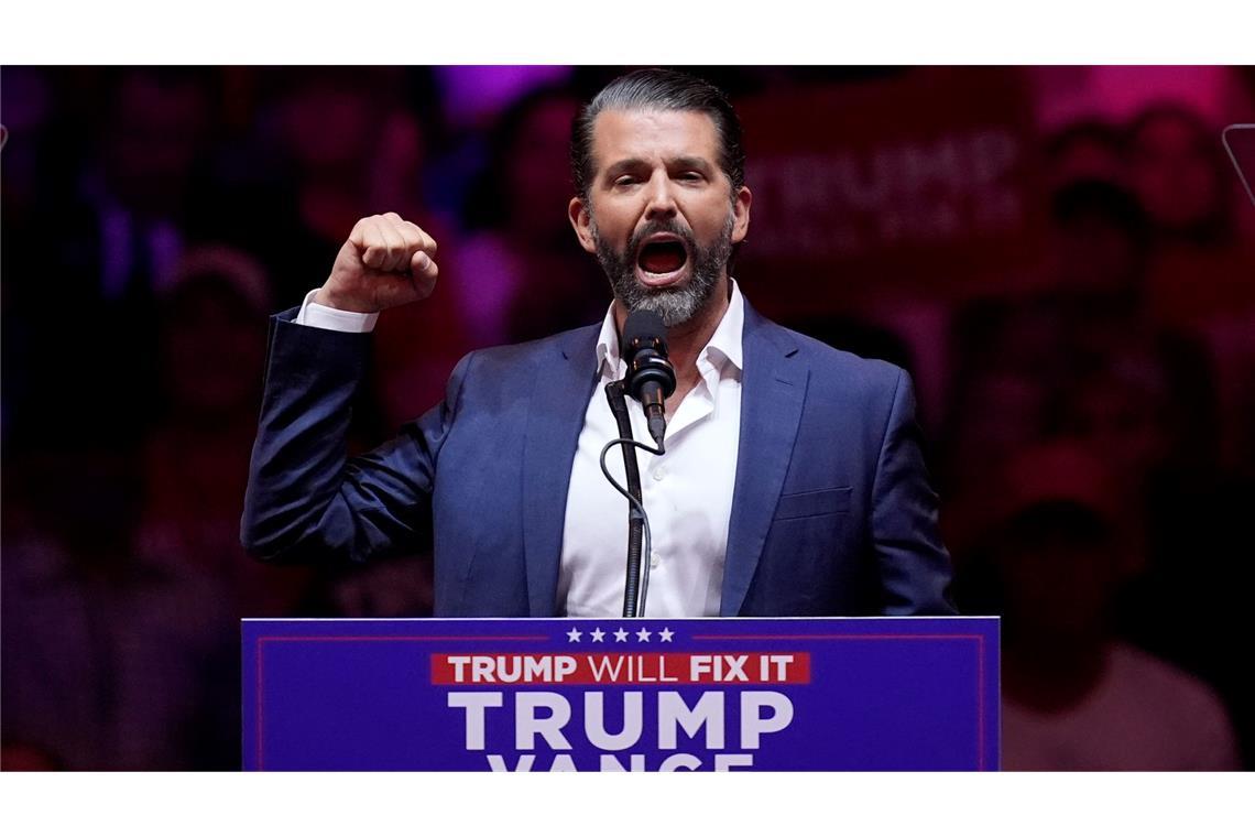 Von Kai bis Kimberly: Das ist der Trump-Clan Don Jr. zeigt von Trumps Söhnen am meisten politische Ambition. (Archivbild)