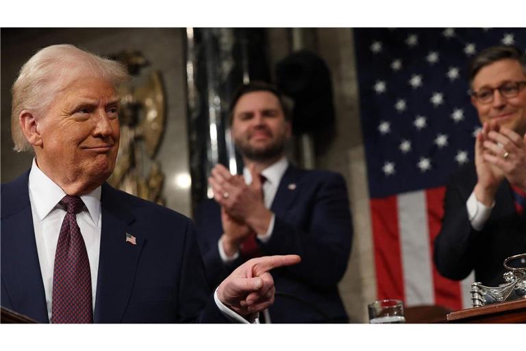 Donald Trump lässt sich vom Kongress feiern.