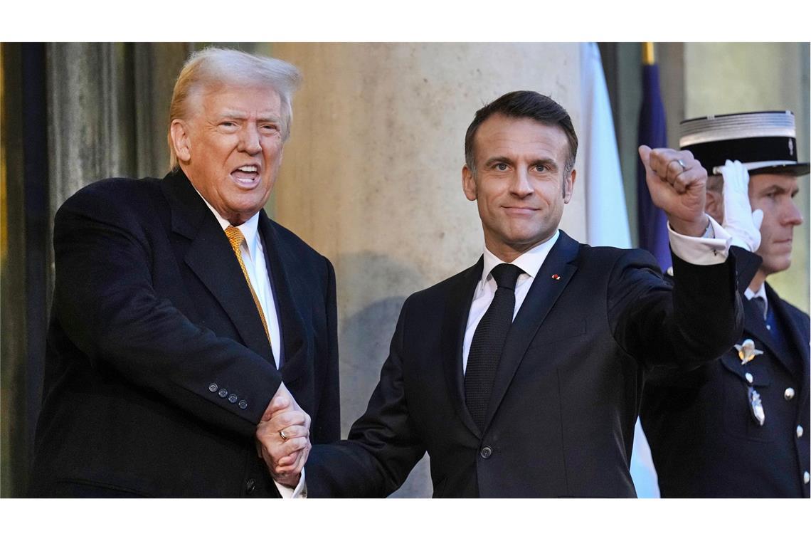 Trump und Macron streben Feuerpause in der Ukraine an Donald Trump (links) und Emmanuel Macron haben sich in den USA getroffen.
