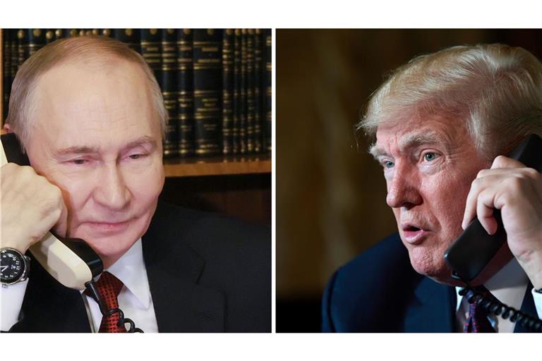Donald Trump (rechts) hat mit Kremlchef Wladimir Putin telefoniert.
