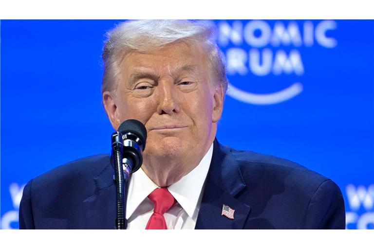 Donald Trump sprach mit viel Selbstlob über die US-Politik.