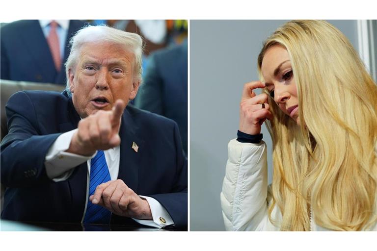 Donald Trump und Lindsey Vonn werden in diesem Leben wohl keine Freunde mehr (Archivbilder).