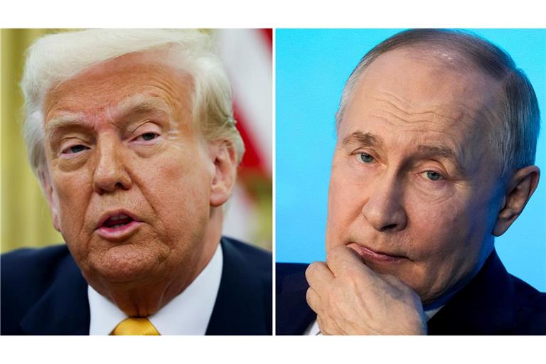 Donald Trump und Wladimir Putin wollen sich laut Trump erneut per Telefon direkt austauschen. (Archivbild)