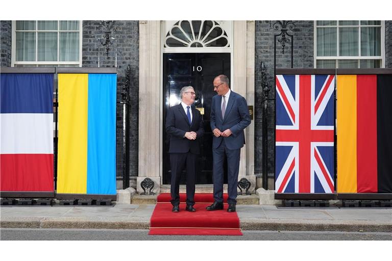 Downing Street Nr. 10: Hier findet der Vierer-Gipfel zum Ukraine-Krieg mit Kanzler Merz statt.