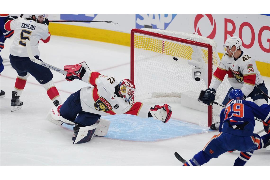 Draisaitl-Doppelpack: Oilers gewinnen Auftakt in NHL-Finals Draisaitl trifft früh zur Führung für die Oilers.