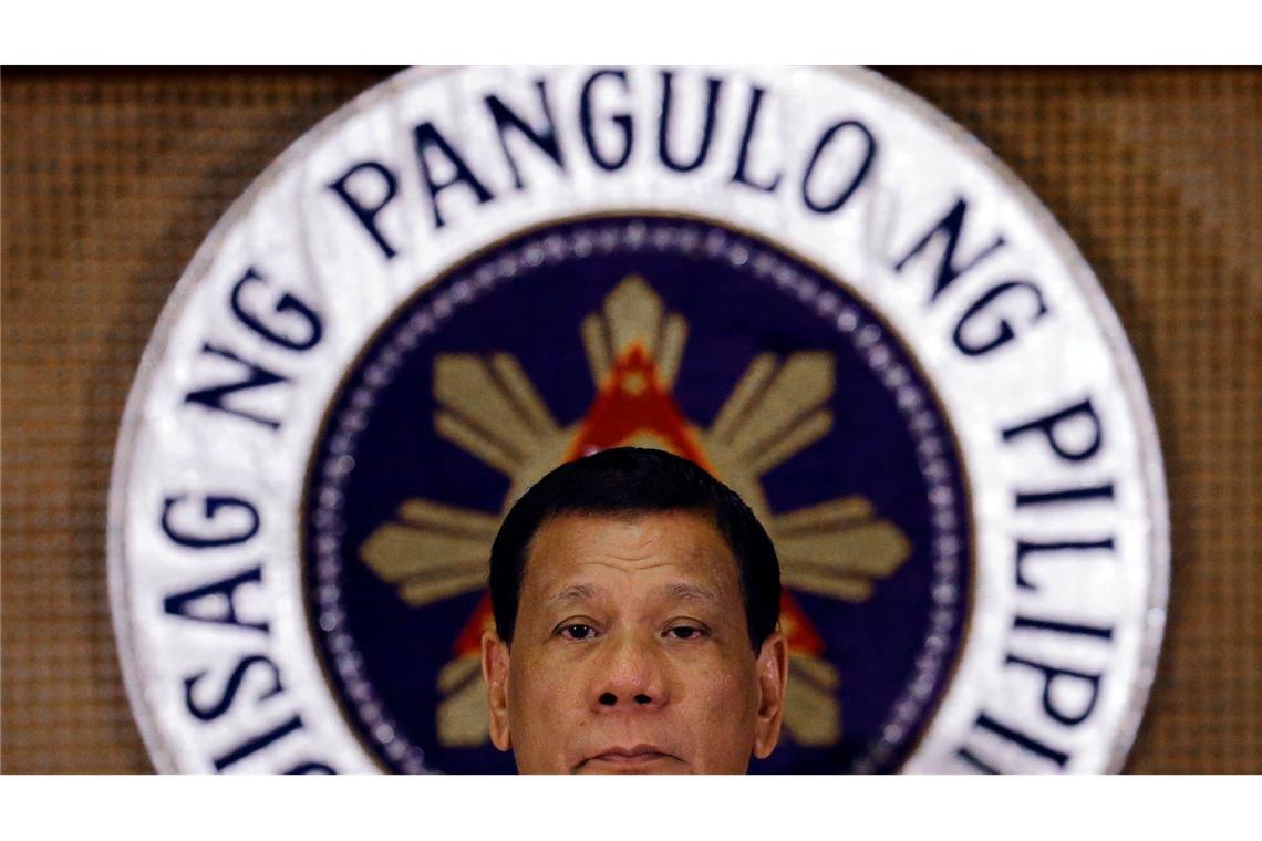 Philippinischer Ex-Präsident wird nach Den Haag geflogen Duterte war am Dienstag am internationalen Flughafen der Hauptstadt Manila von der philippinischen Polizei festgenommen worden. (Archivbild)