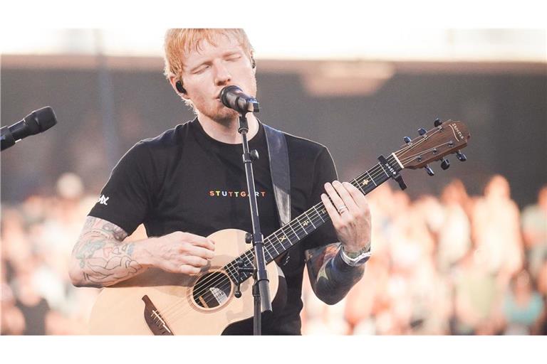 Ed Sheeran beim Auftritt in Stuttgart