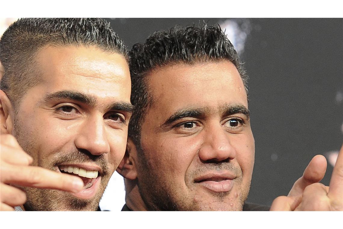 Ein Bild aus freundschaftlichen Zeiten: Bushio (links)   mit seinem damaligen Manager Arafat Abou-Chaker im Jahr 2019.