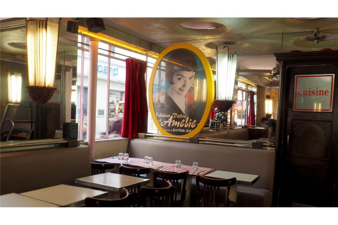 Ein Blick in das "Café des Deux Moulins", in dem die Hauptdarstellerin Audrey Tautou in "Die fabelhafte Welt der Amélie" als Kellnerin arbeitet.