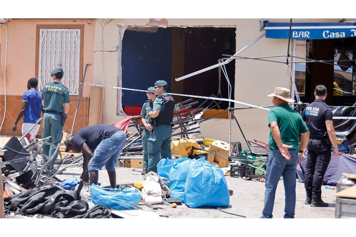 Zahlreiche Verletzte bei Explosion in spanischer Kneipe Ein Brand konnte schnell gelöscht werden.