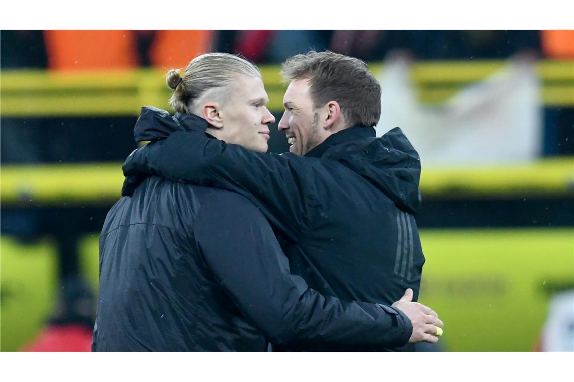 Ein Duell mit Norwegen um Superstar Erling Haaland (l.) ist für die DFB-Elf möglich. (Archivbild)