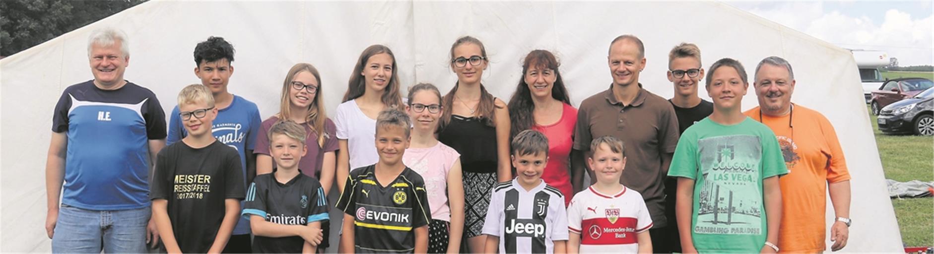 Ein gutes Team: Die jungen Teilnehmer und ihre Betreuer vom SC Fornsbach auf dem Campingplatz. Foto: privat