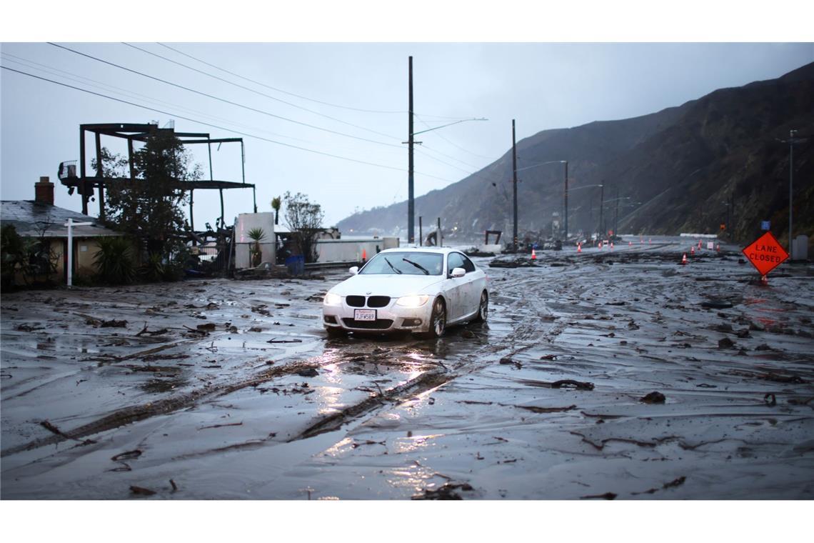 Nach Bränden: Überschwemmungen und Erdrutsche in Los Angeles Ein heftiges Unwetter hat in der US-Metropole Los Angeles für Überschwemmungen gesorgt.