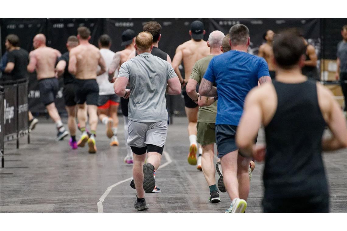 Ein Hyrox-Wettkampf bei der Fibo 2024.