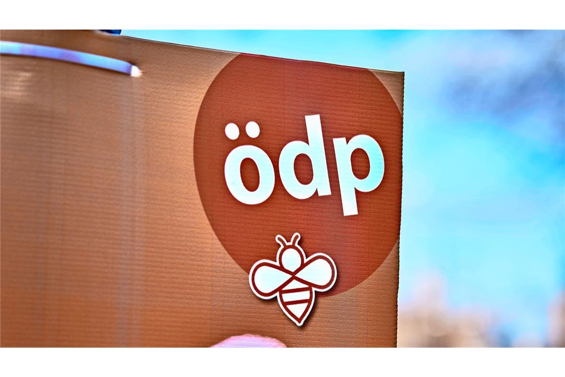 ÖDP – die konservative Alternative zu Bündnis 90/Die Grünen? Ein ÖDP-Wahlplakat in Stuttgart.